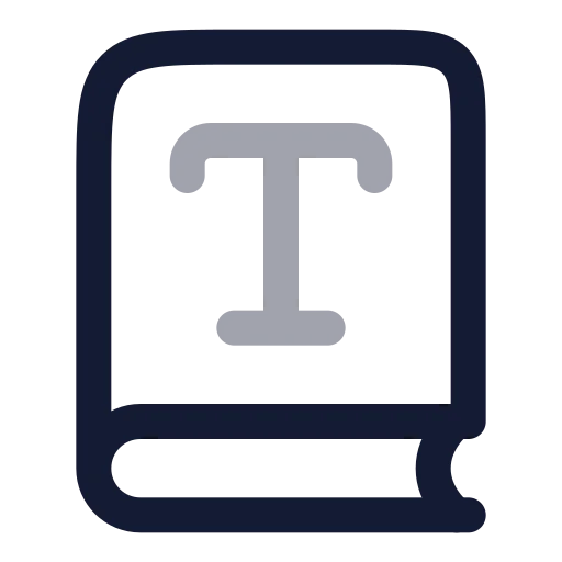 Book Type Icon in Twotone Rounded style