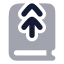 Bookup icon with bulk rounded style