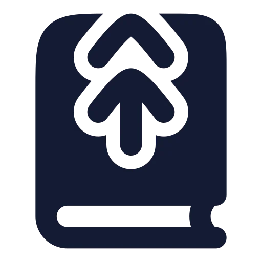 Book Up 2 Icon in Solid Rounded style