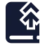 Bookup icon with solid sharp style
