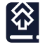 Bookup icon with solid sharp style