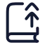 Bookup icon with stroke rounded style