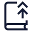 Bookup icon with stroke sharp style