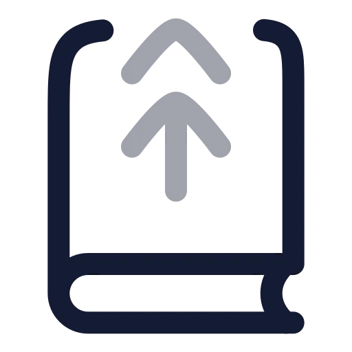Book Up 2 Icon in Twotone Rounded style
