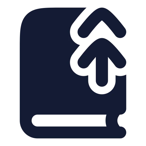 Book Up 2 Icon in Solid Rounded style