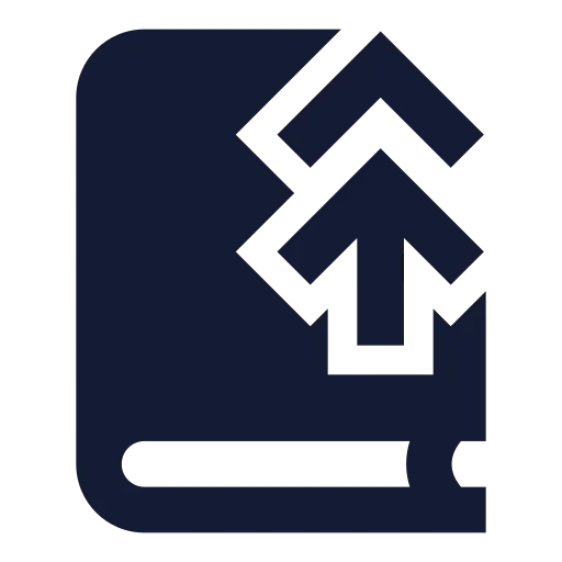 Book Up 2 Icon in Solid Sharp style