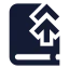 Bookup 2 icon with solid sharp style