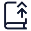 Bookup 2 icon with stroke sharp style