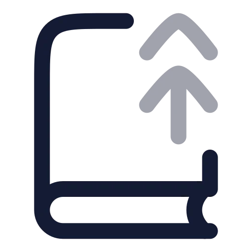 Book Up 2 Icon in Twotone Rounded style