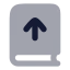 Bookupload icon with bulk rounded style