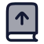 Bookupload icon with duotone rounded style