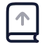 Bookupload icon with twotone rounded style