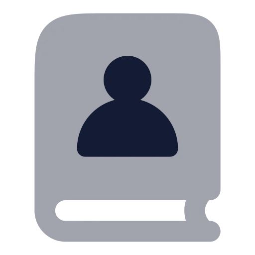 Book User Icon in Bulk Rounded style