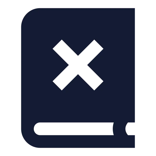 Book X Icon in Solid Sharp style