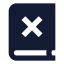Bookx icon with solid sharp style