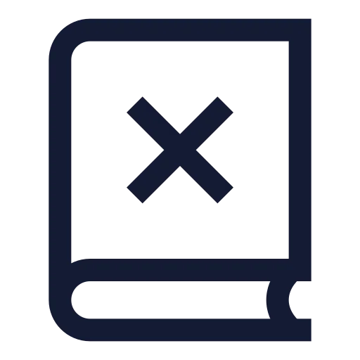 Book X Icon in Stroke Sharp style