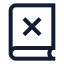 Bookx icon with stroke sharp style