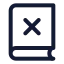 Bookx icon with stroke standard style