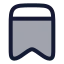 Bookmark icon with duotone rounded style