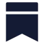 Bookmark icon with solid sharp style