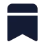 Bookmark icon with solid standard style