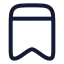 Bookmark icon with stroke rounded style