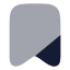 Bookmark icon with bulk rounded style