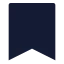 Bookmark icon with solid sharp style