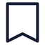 Bookmark icon with stroke sharp style
