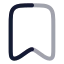 Bookmark icon with twotone rounded style
