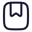 Bookmark icon with stroke rounded style
