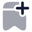 Bookmarkadd icon with bulk rounded style