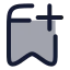 Bookmarkadd icon with duotone rounded style