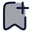 Bookmarkadd icon with duotone rounded style