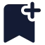 Bookmarkadd icon with solid standard style