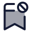 Bookmarkblock icon with duotone standard style
