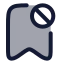 Bookmarkblock icon with duotone rounded style