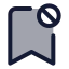 Bookmarkblock icon with duotone standard style