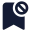 Bookmarkblock icon with solid standard style