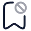 Bookmarkblock icon with twotone rounded style