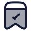Bookmarkcheck icon with duotone rounded style