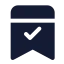 Bookmarkcheck icon with solid standard style