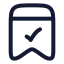 Bookmarkcheck icon with stroke rounded style
