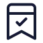 Bookmarkcheck icon with stroke standard style
