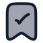 Bookmarkcheck icon with duotone rounded style