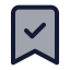 Bookmarkcheck icon with duotone standard style