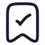 Bookmarkcheck icon with stroke rounded style
