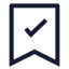 Bookmarkcheck icon with stroke sharp style