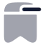 Bookmarkminus icon with bulk rounded style