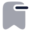 Bookmarkminus icon with bulk rounded style